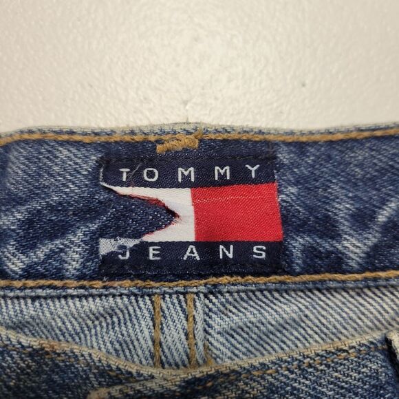 Tommy Hilfiger Perfect T Jeans Vintage Big Back Flag Patch Cotton Women's Sz 10 - Picture 9 of 12